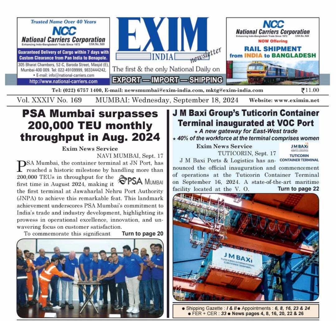 PSA Mumbai surpasses 200,000 TEUs